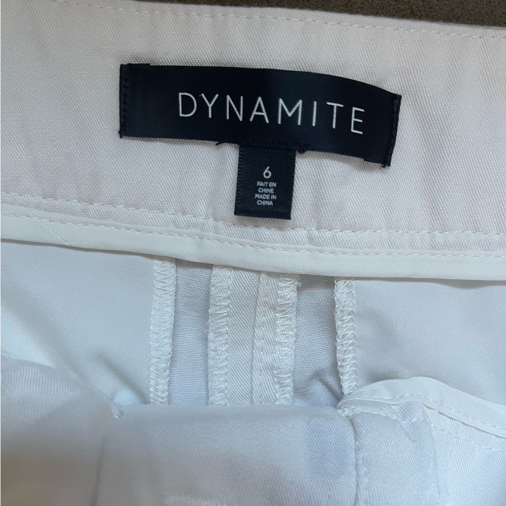 Dynamite Cream Relaxed High-Waist Pants US 6 - Picture 6 of 7